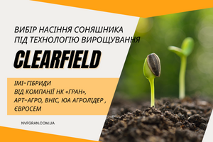 Насіння соняшника від НК»ГРАН» під технологію вирощування Clearfield